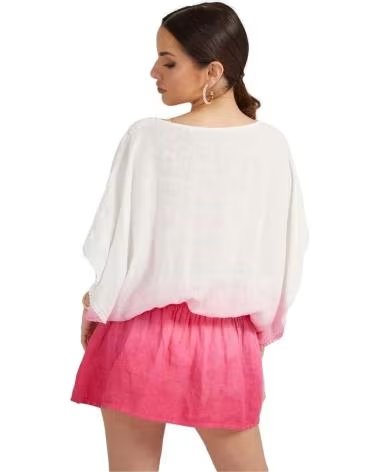 GUESS VESTIDO DE PLAYA GUESS CON DEGRADADO ROSA Y BLANCO ROSA