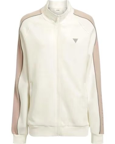 GUESS FELPA CON ZIP GUESS DA UOMO IN BEIGE BEIGE