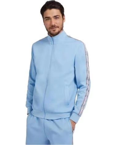 GUESS SWEAT À CAPUCHE ZIPPÉ INTÉGRAL GUESS POUR HOMME BLEU AZUL