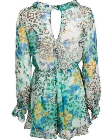 GUESS GUESS KURZ-OVERALL MIT BLUMENPRINT, LANGEN ÄRMELN UND V-AUSSCHNITT MULTICOLOR