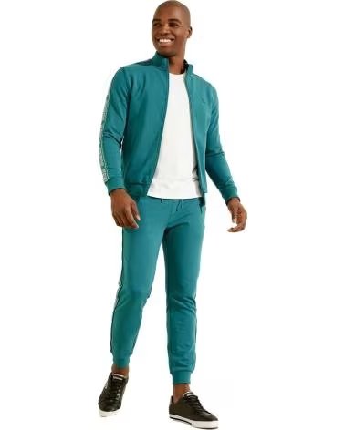 GUESS FELPA GUESS CON ZIP INTERA DA UOMO IN VERDE VERDE