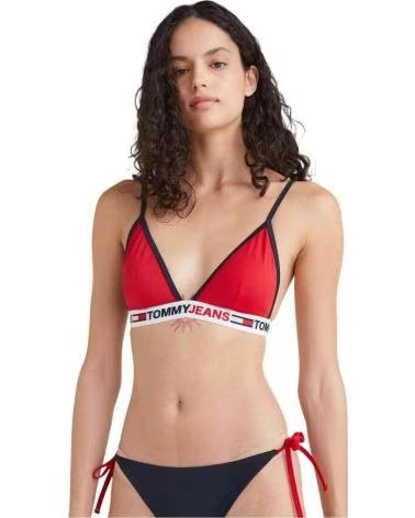 TOMMY HILFIGER ROTER TOMMY HILFIGER BIKINI-TOP FÜR DAMEN ROJO