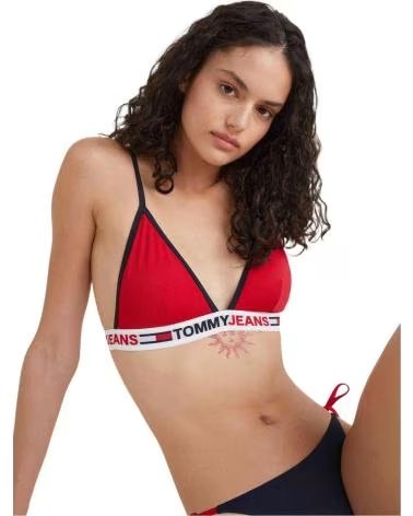 TOMMY HILFIGER ROTER TOMMY HILFIGER BIKINI-TOP FÜR DAMEN ROJO