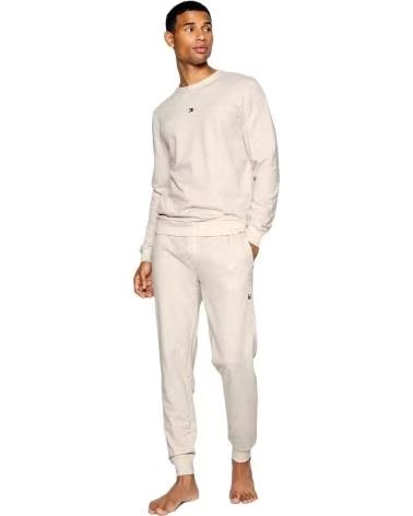 TOMMY HILFIGER PANTALONI LUNGHI IN MAGLIA TOMMY HILFIGER DA UOMO BEIGE