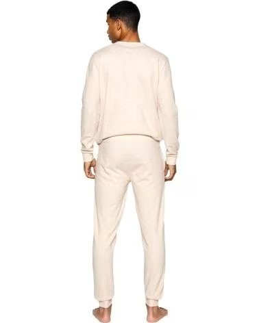 TOMMY HILFIGER PANTALONI LUNGHI IN MAGLIA TOMMY HILFIGER DA UOMO BEIGE