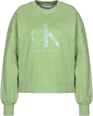 CALVIN KLEIN FELPA CALVIN KLEIN IN COTONE DA UOMO VERDE VERDE