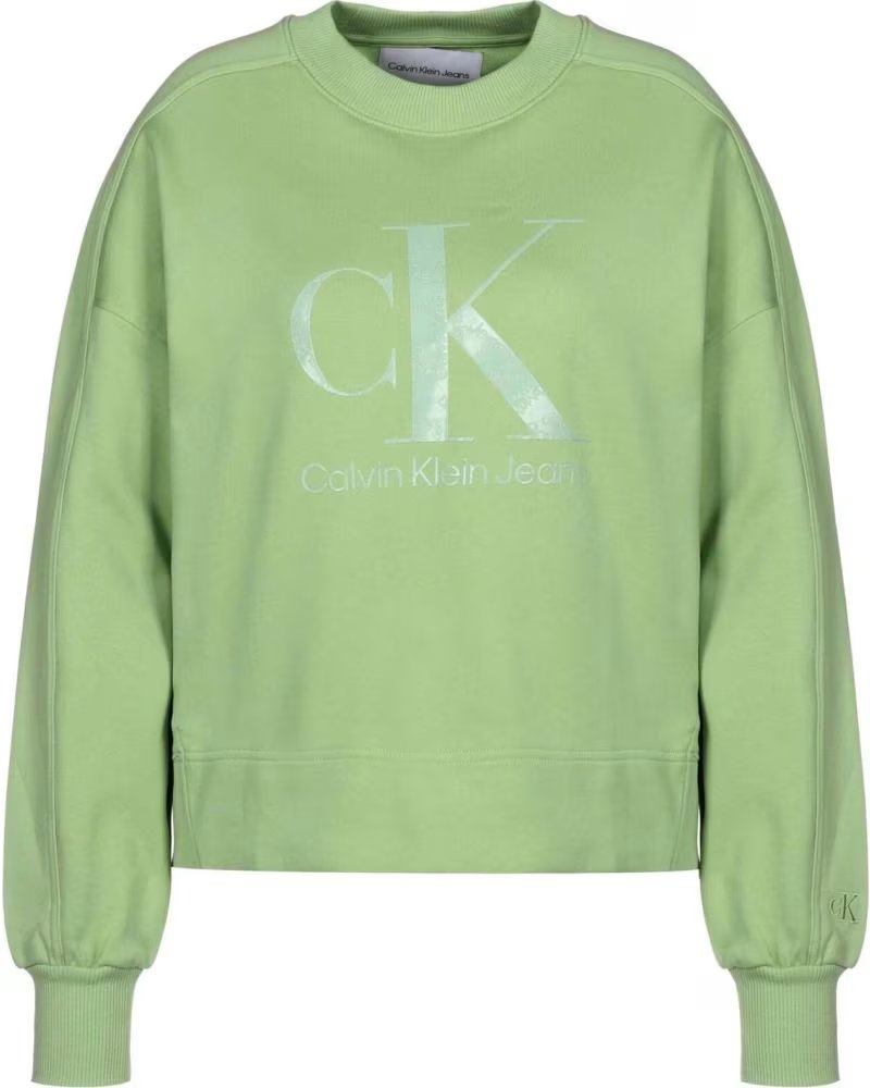 CALVIN KLEIN FELPA CALVIN KLEIN IN COTONE DA UOMO VERDE VERDE