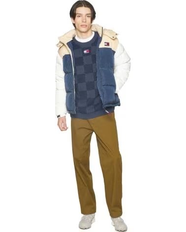 TOMMY JEANS MAGLIONE TOMMY JEANS A QUADRI BLU DA UOMO AZUL