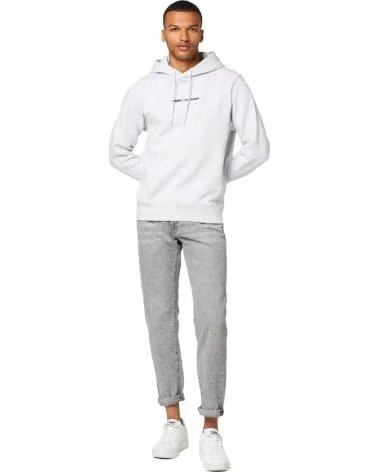 TOMMY JEANS FELPA CON CAPPUCCIO TOMMY JEANS DA UOMO BLANCO