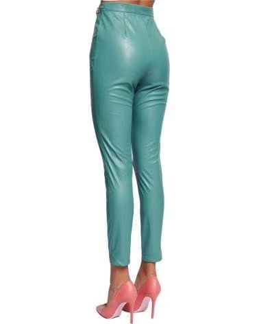 DENNY ROSE CALÇA LONGA DE COURO SINTÉTICO DENNY ROSE FEMININA VERDE