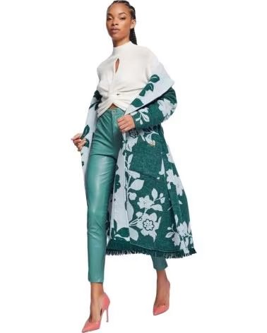 DENNY ROSE CALÇA LONGA DE COURO SINTÉTICO DENNY ROSE FEMININA VERDE