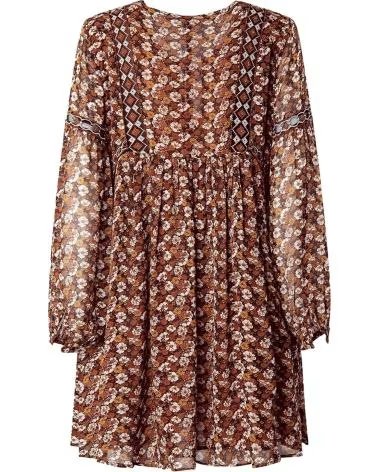 PEPE JEANS PEPE JEANS WOMEN´S LONG-SLEEVE FLORAL PRINT DRESS MULTICOLOR