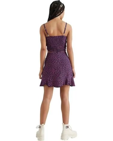 TOMMY JEANS TOP DE ALÇAS FRANZIDO COM ESTAMPA FLORAL TOMMY JEANS MORADO
