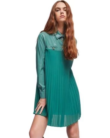 DENNY ROSE DENNY ROSE KLEID GRÜN PLISSIERT VERDE