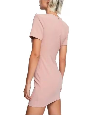 DENNY ROSE VESTIDO ROSA MANGA CURTA COM CINTO FEMININO DENNY ROSE ROSA
