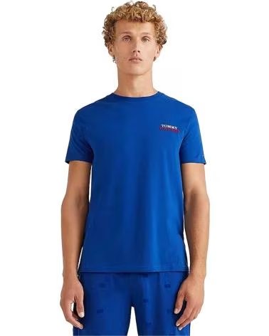 TOMMY HILFIGER CAMISETA TOMMY HILFIGER DE MANGA CURTA MASCULINA AZUL