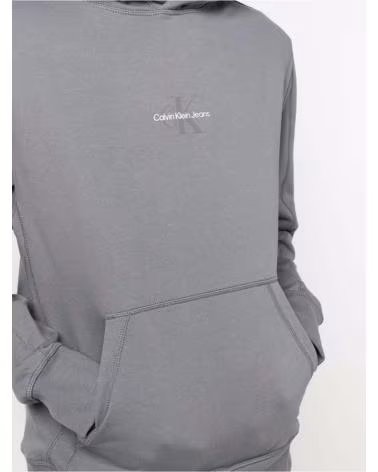 CALVIN KLEIN FELPA CON CAPPUCCIO CALVIN KLEIN JEANS DA UOMO GRIS