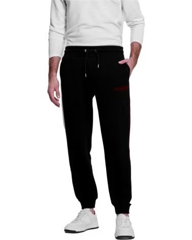 GUESS PANTALONI DELLA TUTA LUNGHI GUESS DA UOMO NERI NEGRO