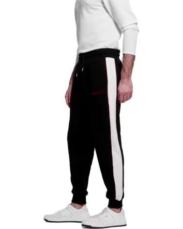 GUESS PANTALONI DELLA TUTA LUNGHI GUESS DA UOMO NERI NEGRO