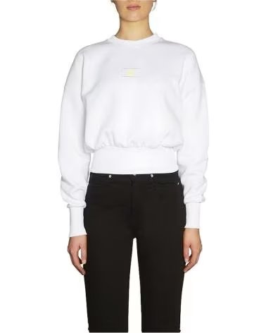 CALVIN KLEIN FELPA CALVIN KLEIN JEANS ESSENTIALS LOGO DONNA BIANCA BLANCO