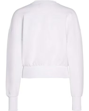 CALVIN KLEIN FELPA CALVIN KLEIN JEANS ESSENTIALS LOGO DONNA BIANCA BLANCO
