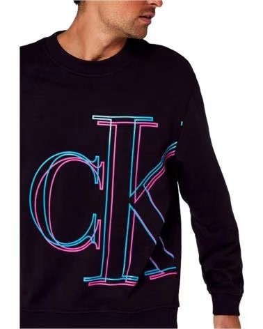 CALVIN KLEIN SWEATSHIRT CALVIN KLEIN JEANS AVEC LOGO MULTICOLORE POUR HOMME NEGRO
