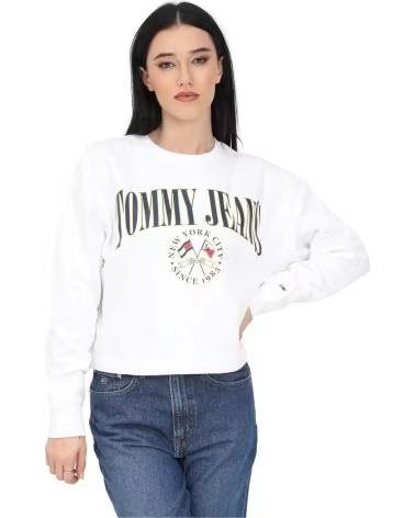 TOMMY JEANS T-SHIRT A MANICA LUNGA TOMMY JEANS DA DONNA BLANCO