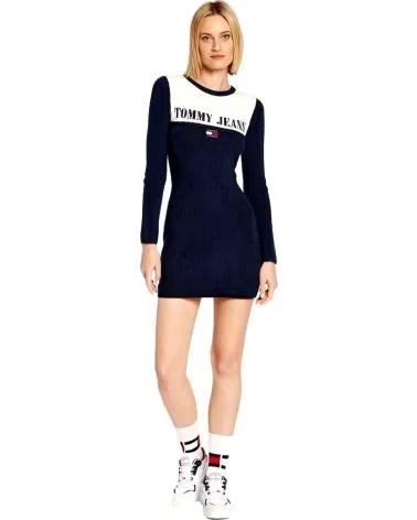 TOMMY JEANS VESTIDO TOMMY JEANS DE PUNTO PARA MUJER AZUL