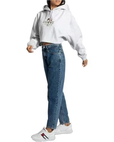 TOMMY JEANS MOLETOM COM CAPUZ CINZA TOMMY JEANS FEMININO GRIS