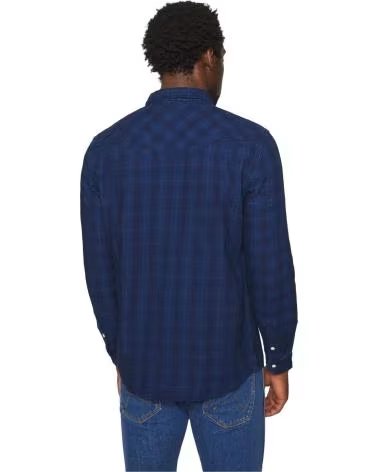 WRANGLER CAMICIA IN TWILL A MANICHE LUNGHE DA UOMO WRANGLER AZUL