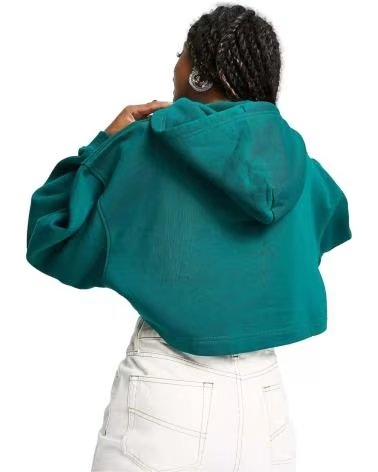 TOMMY JEANS MOLETOM CROPPED COM CAPUZ TOMMY JEANS FEMININO VERDE