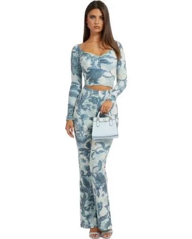 GUESS CAMISETA DE MANGA LARGA EN PARA MUJER AZUL
