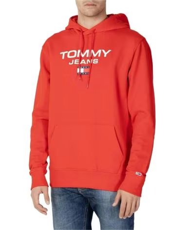 TOMMY JEANS FELPA CON CAPPUCCIO TOMMY JEANS DA UOMO ROJO