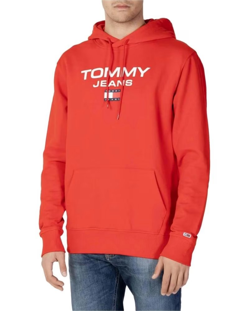 TOMMY JEANS FELPA CON CAPPUCCIO TOMMY JEANS DA UOMO ROJO