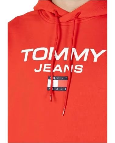 TOMMY JEANS FELPA CON CAPPUCCIO TOMMY JEANS DA UOMO ROJO