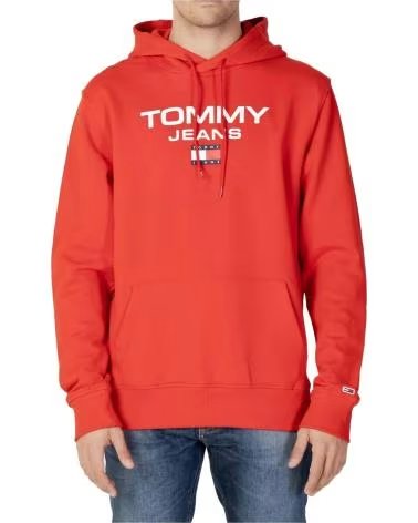TOMMY JEANS FELPA CON CAPPUCCIO TOMMY JEANS DA UOMO ROJO