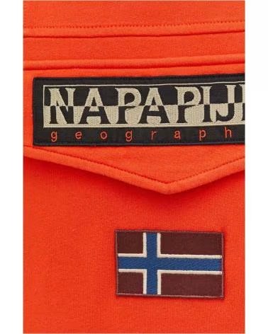 NAPAPIJRI FELPA CON CAPPUCCIO NP0A4GBGR051 DA UOMO, ARANCIONE NARANJA