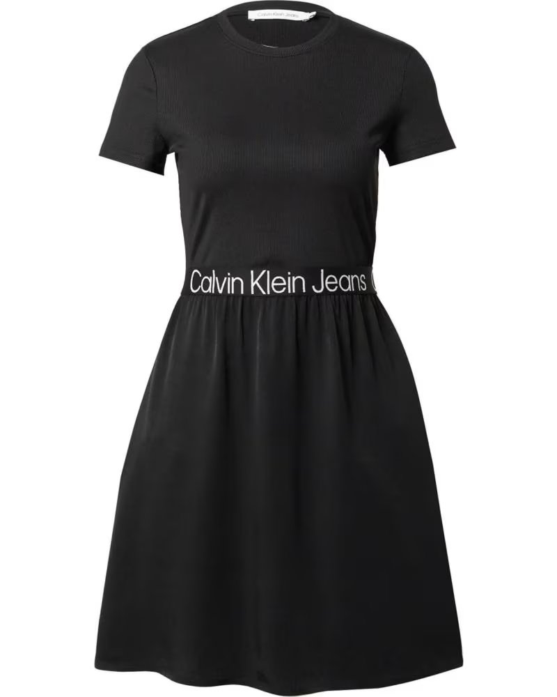 CALVIN KLEIN VESTIDO DE JEANS CALVIN KLEIN CON CINTURÓN LOGO PARA MUJER NEGRO