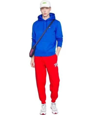 TOMMY JEANS FELPA CON CAPPUCCIO TOMMY JEANS DA UOMO AZUL