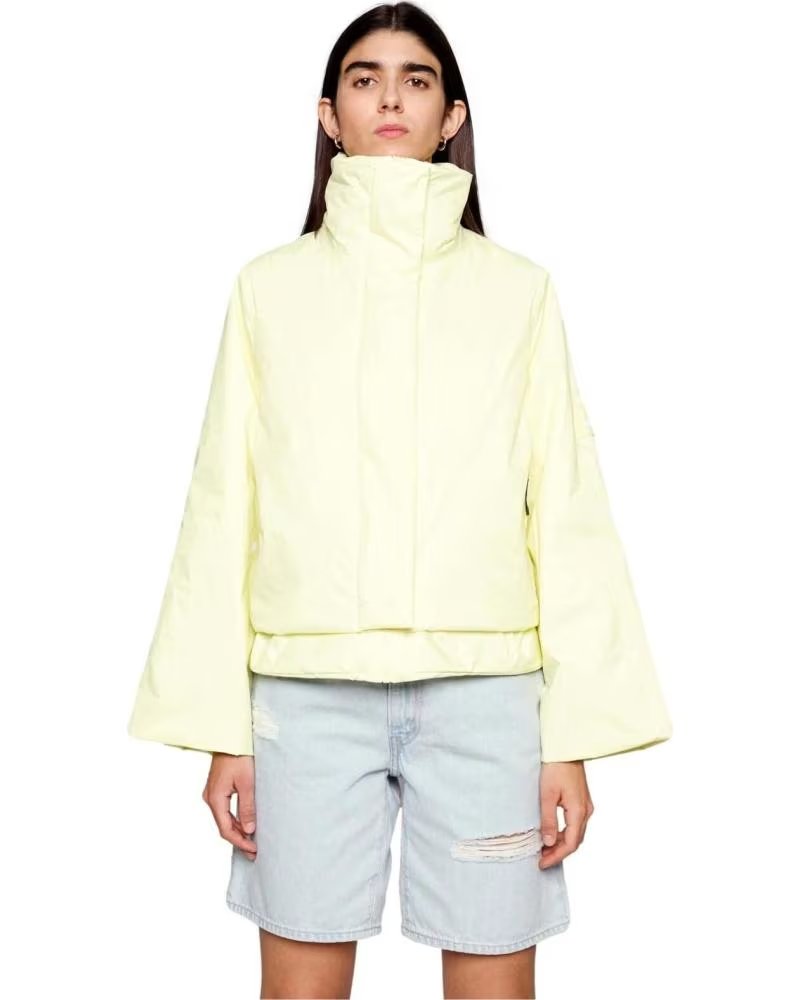 RAINS RAINS DAMEN-REGENMANTEL MIT HOHEM KRAGEN IN GELB AMARILLO