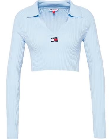 TOMMY JEANS TOMMY JEANS WOMEN´S LONG SLEEVE CROP SWEATER AZUL