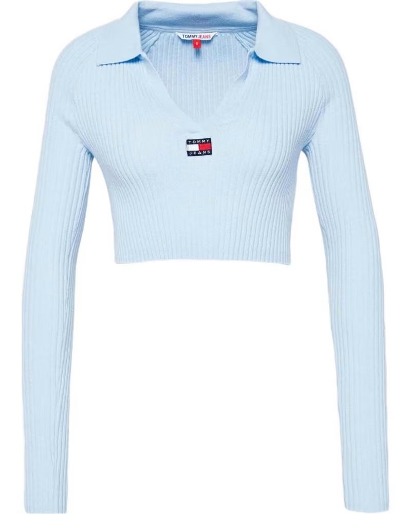 TOMMY JEANS TOMMY JEANS WOMEN´S LONG SLEEVE CROP SWEATER AZUL