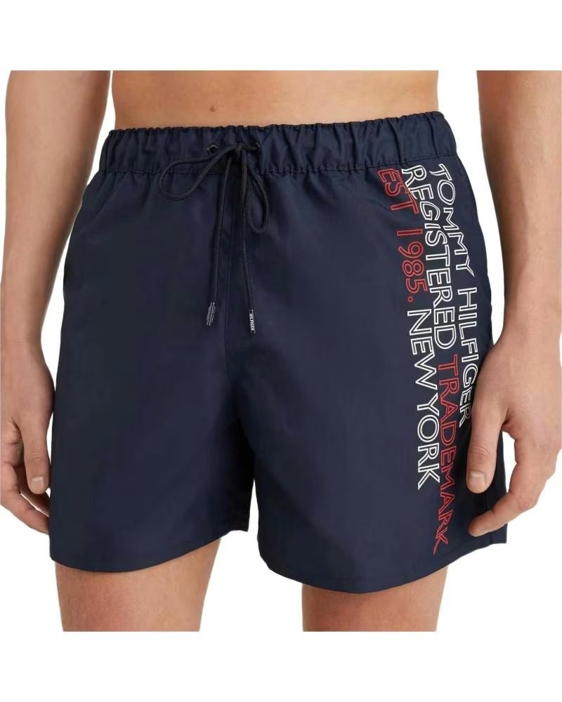 TOMMY HILFIGER TOMMY HILFIGER BAÑADOR CORTO HOMBRE AZUL MARINO CON LOGO LATERAL AZUL
