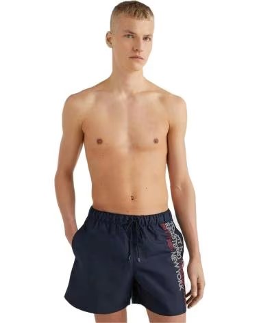 TOMMY HILFIGER TOMMY HILFIGER BAÑADOR CORTO HOMBRE AZUL MARINO CON LOGO LATERAL AZUL
