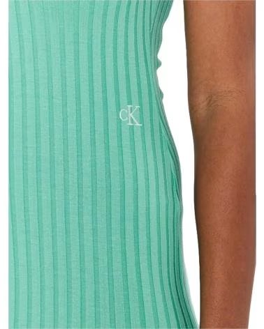 ROBE EN TRICOT AJUSTÉE CALVIN KLEIN POUR FEMME VERDE