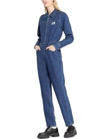 CALVIN KLEIN MACACÃO JEANS FEMININO CALVIN KLEIN AZUL