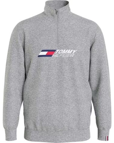 TOMMY HILFIGER TOMMY HILFIGER PULLOVER FÜR HERREN MIT REISSVERSCHLUSS UND LOGO GRIS