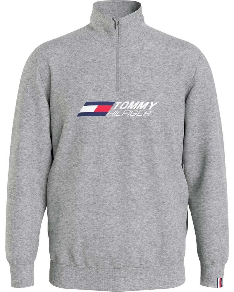 TOMMY HILFIGER TOMMY HILFIGER PULLOVER FÜR HERREN MIT REISSVERSCHLUSS UND LOGO GRIS