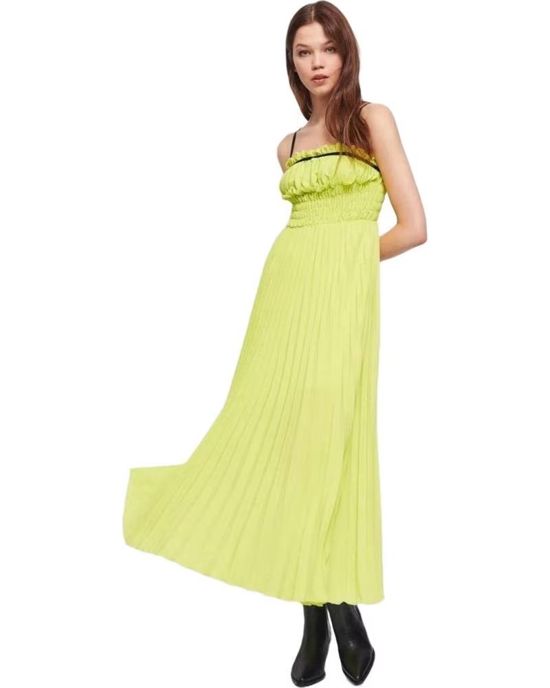 DENNY ROSE ABITO LUNGO VERDE CON VOLANT DENNY ROSE VERDE