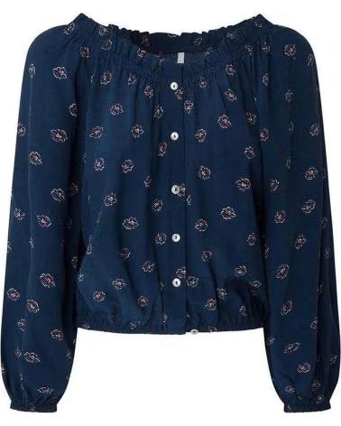 PEPE JEANS CAMICIA STAMPATA MULTCOLOR A MANICHE LUNGHE DA DONNA PEPE JEANS MULTICOLOR